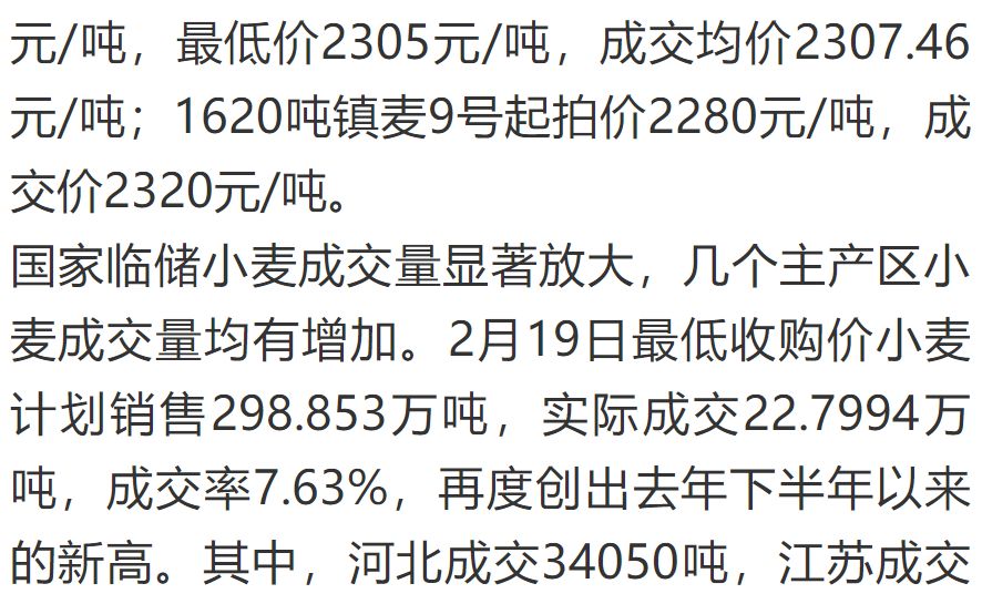 小麥最新行情價(jià)格解析