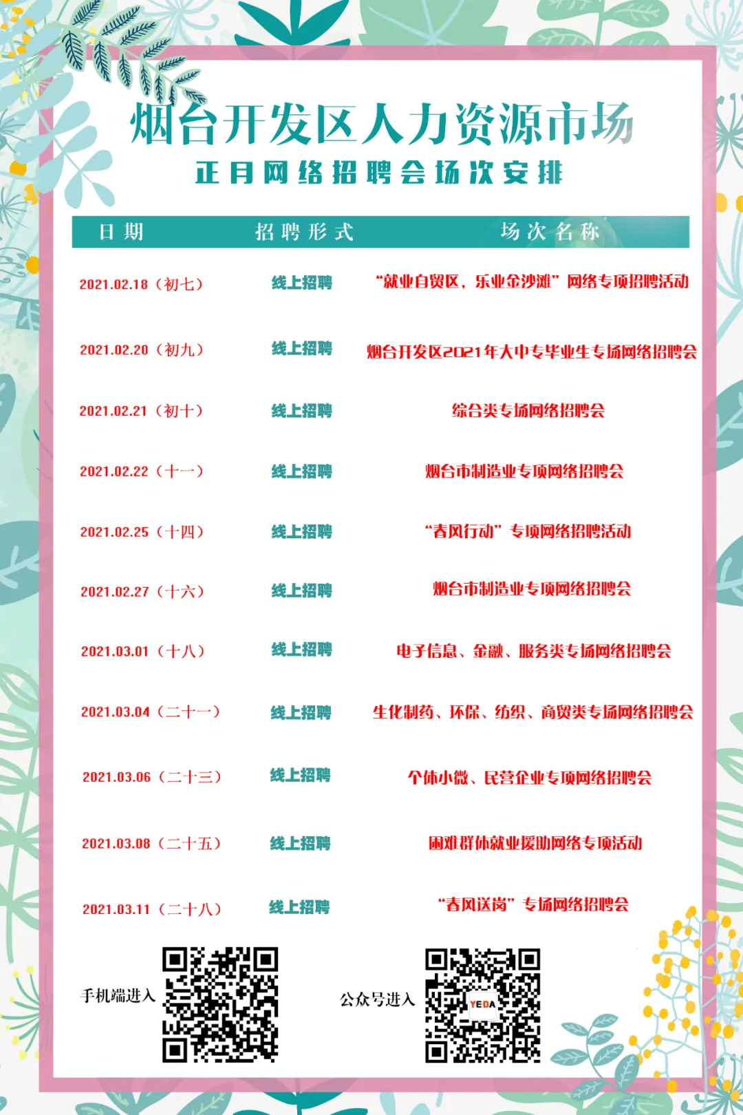 煙臺(tái)最新招聘信息匯總