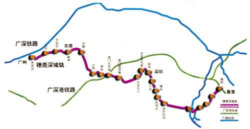 穗莞深城軌最新線路圖，珠三角交通樞紐連接線