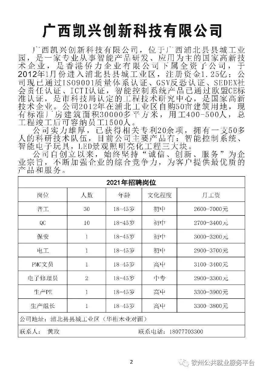 钦州最新招聘信息全面解析